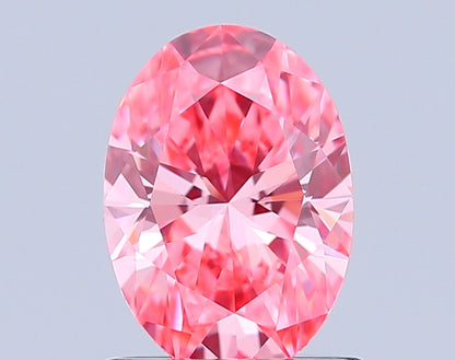 OVAL 1.02 CARAT FANCY VIVID PINK VVS2  EX EX STRONG