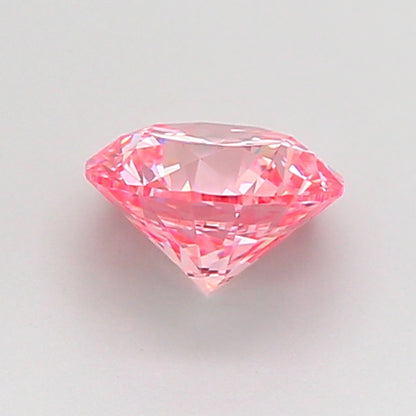 ROUND 0.8 CARAT FANCY VIVID PINK VS1 EX EX EX SLIGHT