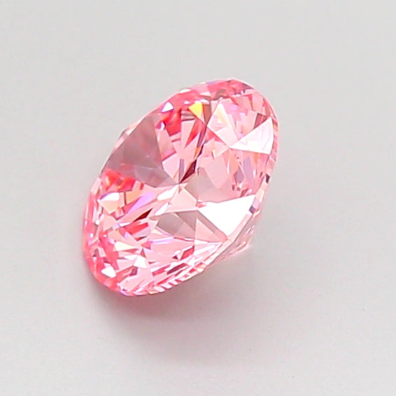 round 0.8 carat fancy vivid pink vs1 ex ex ex slight
