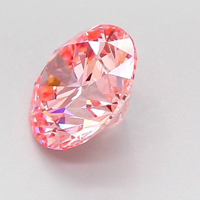 round 2.03 carat fancy vivid pink vvs2 id ex ex slight
