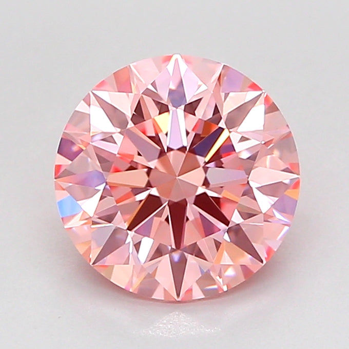 round 2.03 carat fancy vivid pink vvs2 id ex ex slight