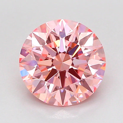 ROUND 2.03 CARAT FANCY VIVID PINK VVS2 ID EX EX SLIGHT