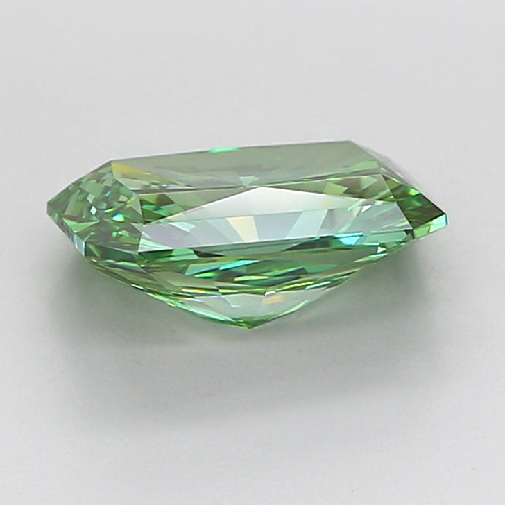 radiant 2.09 carat fancy vivid green vvs1  ex vg very slight