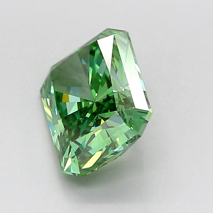 RADIANT 2.09 CARAT FANCY VIVID GREEN VVS1  EX VG VERY SLIGHT