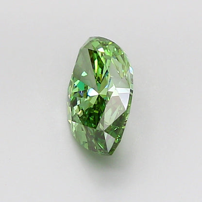MARQUISE 2.01 CARAT FANCY VIVID GREEN VS2  EX EX VERY SLIGHT