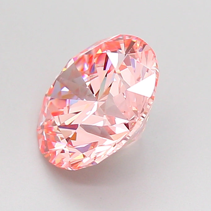 round 2.2 carat fancy vivid pink vvs2 id ex ex slight