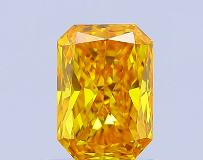 RADIANT 0.92 CARAT FANCY VIVID YELLOW VVS2  VG VG NONE