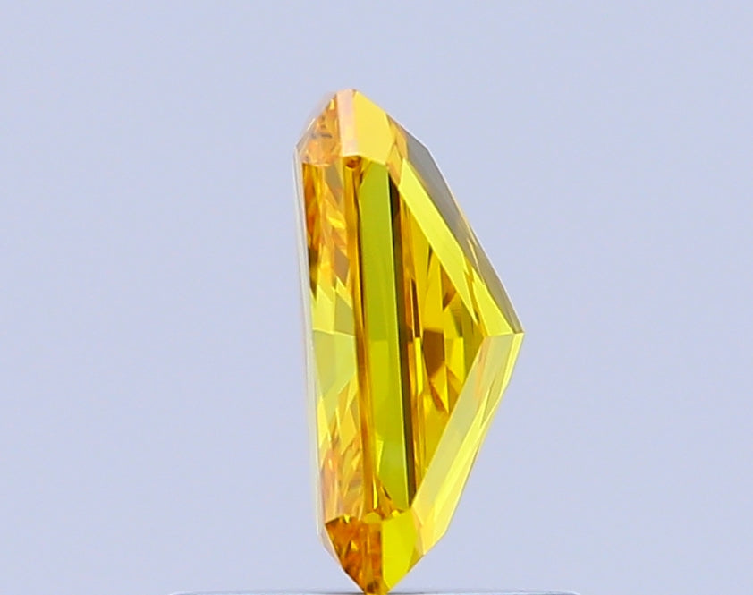radiant 0.92 carat fancy vivid yellow vvs2  vg vg none
