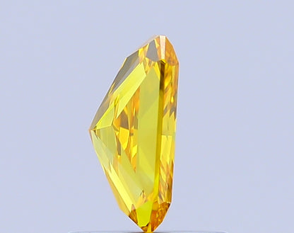 RADIANT 0.92 CARAT FANCY VIVID YELLOW VVS2  VG VG NONE