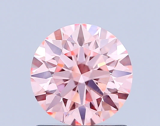 ROUND 1.06 CARAT FANCY INTENSE PINK VVS2 ID VG EX SLIGHT