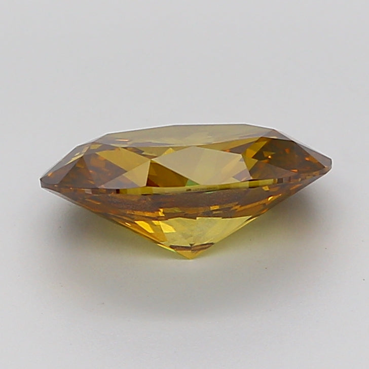 oval 3.07 carat fancy yellowish brown vvs2  ex ex none