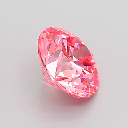 ROUND 1.52 CARAT FANCY VIVID PINK VS2 EX EX EX SLIGHT