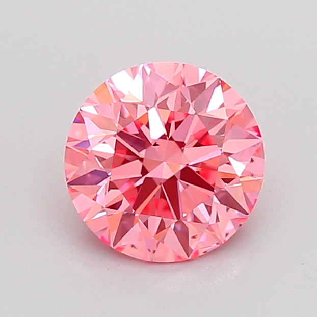 round 1.52 carat fancy vivid pink vs2 ex ex ex slight