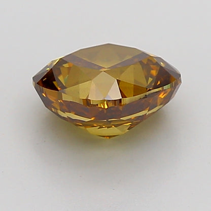 CUSHION 2.07 CARAT FANCY YELLOWISH BROWN VS2  EX EX NONE