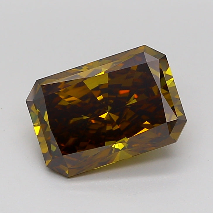 radiant 3.01 carat fancy yellowish brown vs1  ex ex none