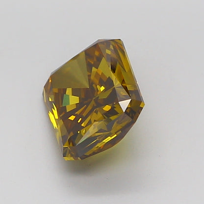 RADIANT 3.01 CARAT FANCY YELLOWISH BROWN VS1  EX EX NONE