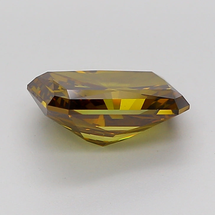 radiant 3.01 carat fancy yellowish brown vs1  ex ex none