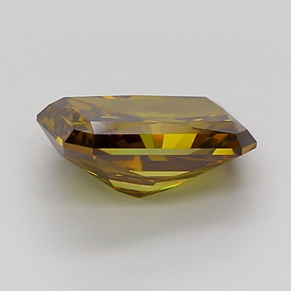 RADIANT 3.01 CARAT FANCY YELLOWISH BROWN VS1  EX EX NONE