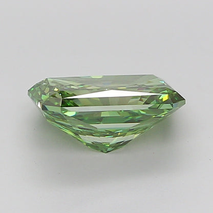 RADIANT 3.08 CARAT FANCY VIVID GREEN VS1  EX EX NONE