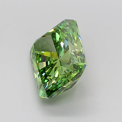 RADIANT 3.08 CARAT FANCY VIVID GREEN VS1  EX EX NONE
