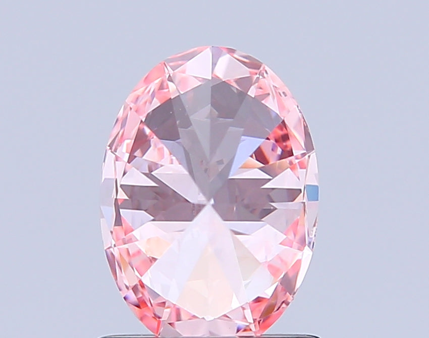 oval 1 carat fancy vivid pink vs1  ex ex strong