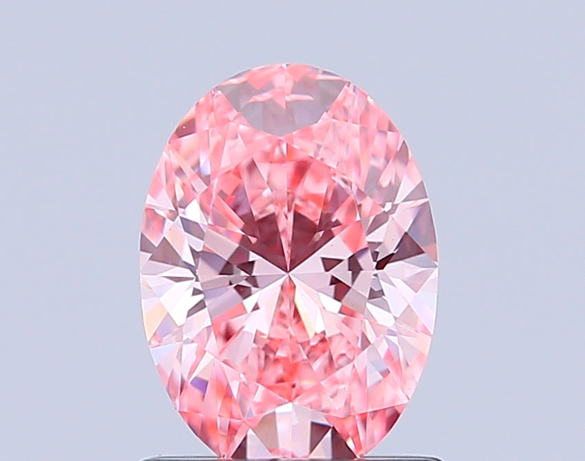 oval 1 carat fancy vivid pink vs1  ex ex strong