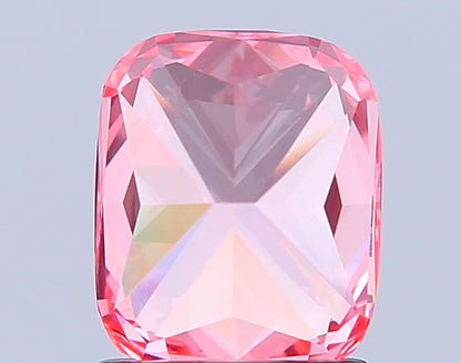 CUSHION 1.58 CARAT FANCY VIVID PINK VS1  EX EX SLIGHT