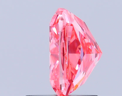CUSHION 1.58 CARAT FANCY VIVID PINK VS1  EX EX SLIGHT