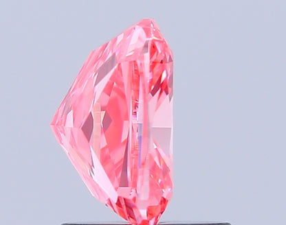 CUSHION 1.58 CARAT FANCY VIVID PINK VS1  EX EX SLIGHT