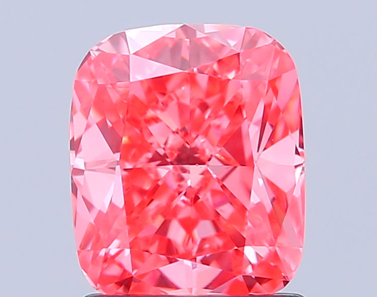 cushion 1.58 carat fancy vivid pink vs1  ex ex slight