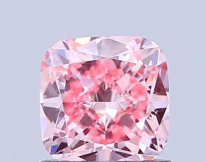 CUSHION 1.04 CARAT FANCY INTENSE PINK VVS2  VG VG STRONG