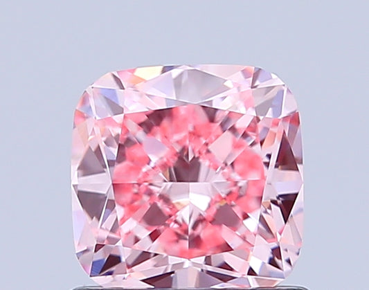 CUSHION 1.04 CARAT FANCY INTENSE PINK VVS2  VG VG STRONG