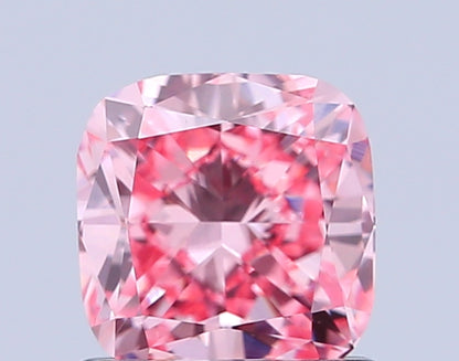 CUSHION 1.09 CARAT FANCY VIVID PINK VVS2  EX VG STRONG