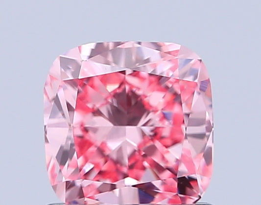 CUSHION 1.09 CARAT FANCY VIVID PINK VVS2  EX VG STRONG