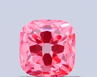 CUSHION 0.99 CARAT FANCY VIVID PINK VS2  VG VG STRONG
