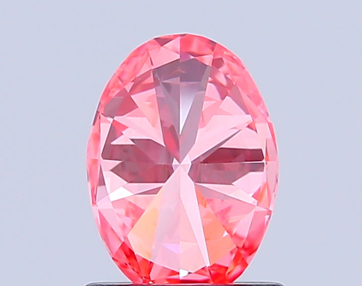 oval 0.96 carat fancy vivid pink vs2  ex vg strong