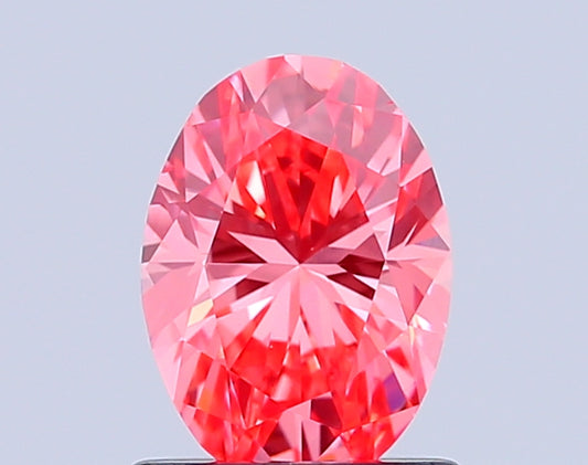 OVAL 0.96 CARAT FANCY VIVID PINK VS2  EX VG STRONG