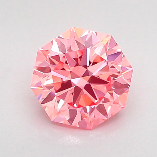 OCTAGONAL 1 CARAT FANCY VIVID PINK VS2  VG EX STRONG