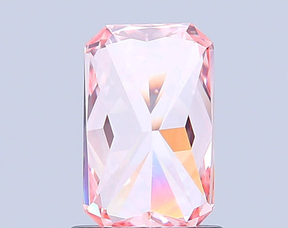 RADIANT 1.08 CARAT FANCY VIVID PINK VVS2  VG VG STRONG
