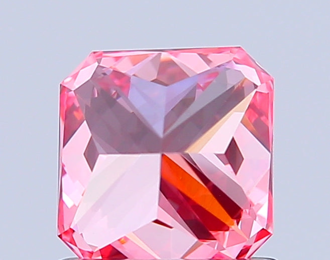 radiant 1.05 carat fancy vivid pink vvs2  vg vg strong