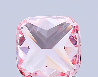 CUSHION 1.19 CARAT FANCY VIVID PINK VVS2  VG VG STRONG