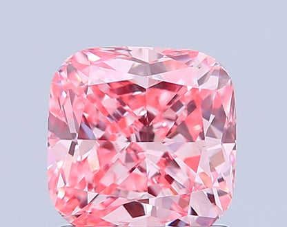 CUSHION 1.19 CARAT FANCY VIVID PINK VVS2  VG VG STRONG