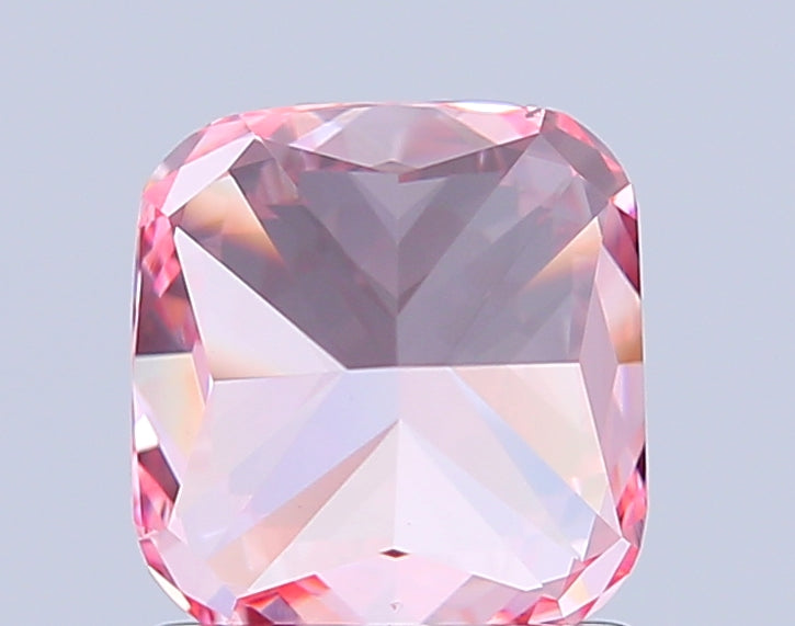 cushion 1.5 carat fancy vivid pink vvs2  vg vg strong
