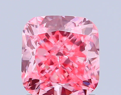 CUSHION 1.5 CARAT FANCY VIVID PINK VVS2  VG VG STRONG