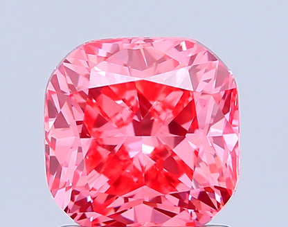 CUSHION 1.56 CARAT FANCY VIVID PINK VVS2  VG VG STRONG