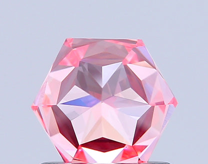 HEXAGONAL 1.03 CARAT FANCY VIVID PINK VS1  VG VG STRONG