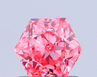 HEXAGONAL 1.03 CARAT FANCY VIVID PINK VS1  VG VG STRONG