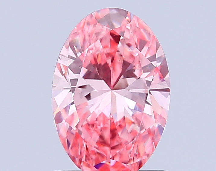 oval 1.07 carat fancy vivid pink vs1  vg vg strong