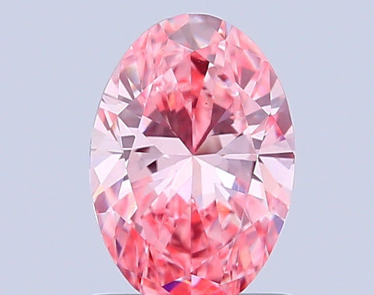 OVAL 1.07 CARAT FANCY VIVID PINK VS1  VG VG STRONG