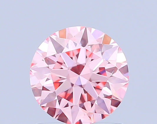 ROUND 1.09 CARAT FANCY INTENSE PINK VS1 ID EX EX SLIGHT